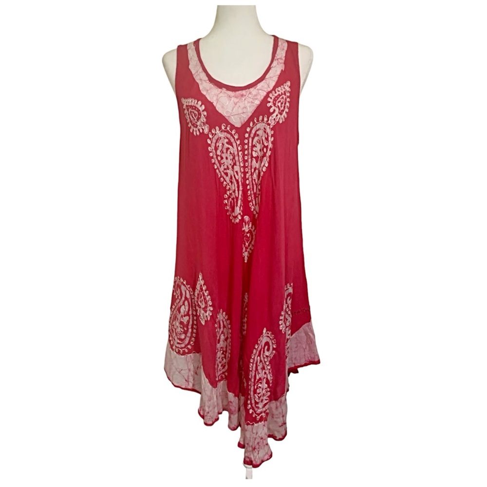 Batik Vintage Style Tunic 100% Rayon NEW WITH TAGS One Size Fit Must Beach Tunic